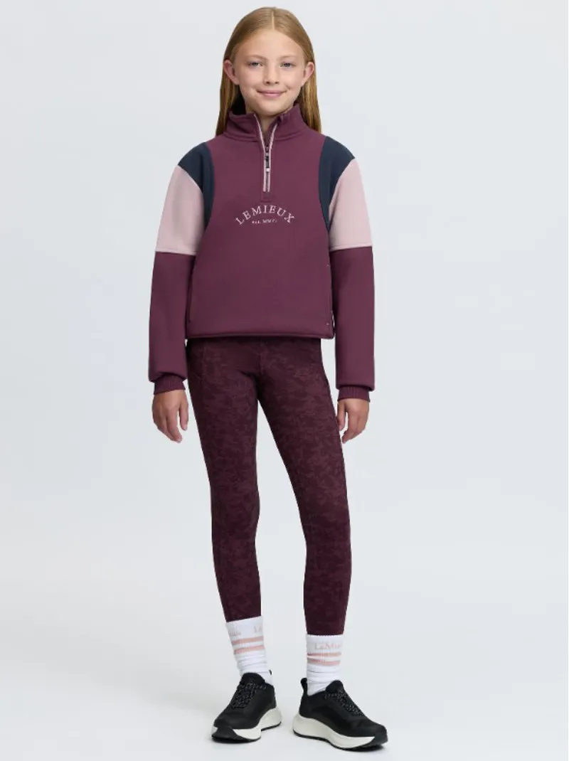 Lemieux Young Rider Viola Quarter Zip Sweat Bramble-3