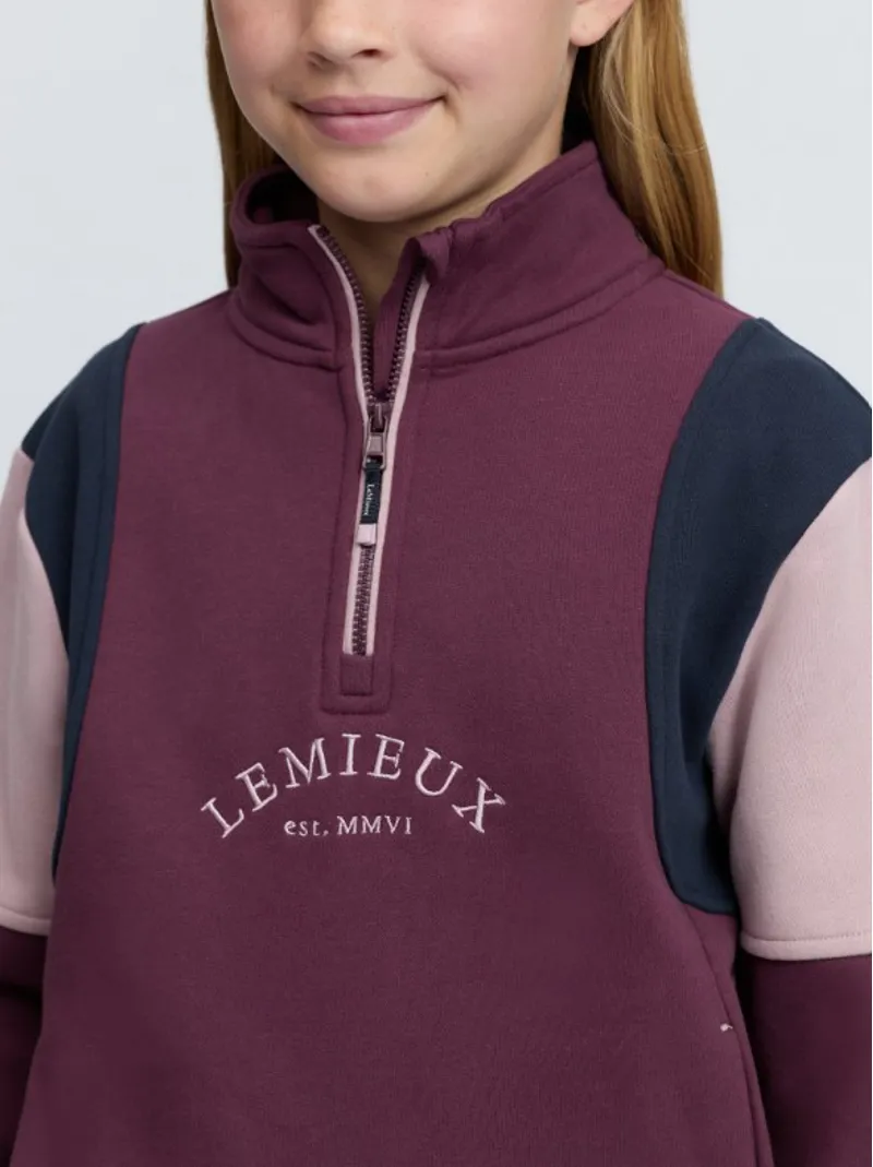 Lemieux Young Rider Viola Quarter Zip Sweat Bramble-2