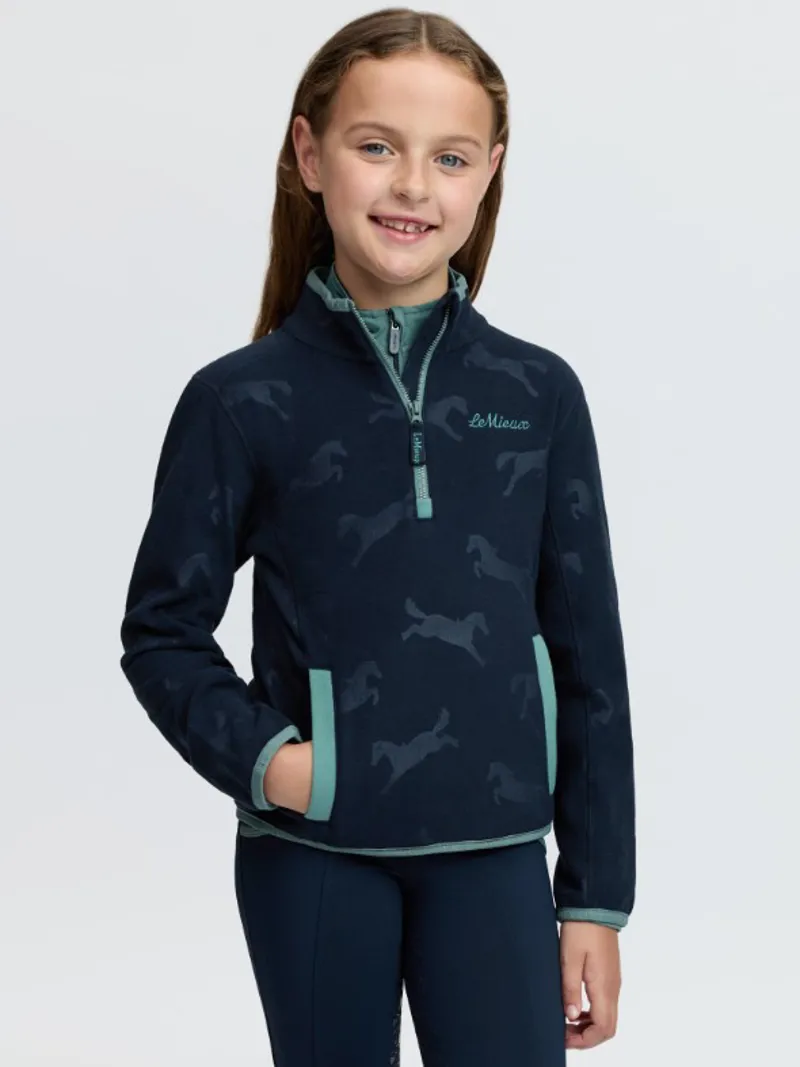 Lemieux Mini Maggie Horse Fleece Navy
