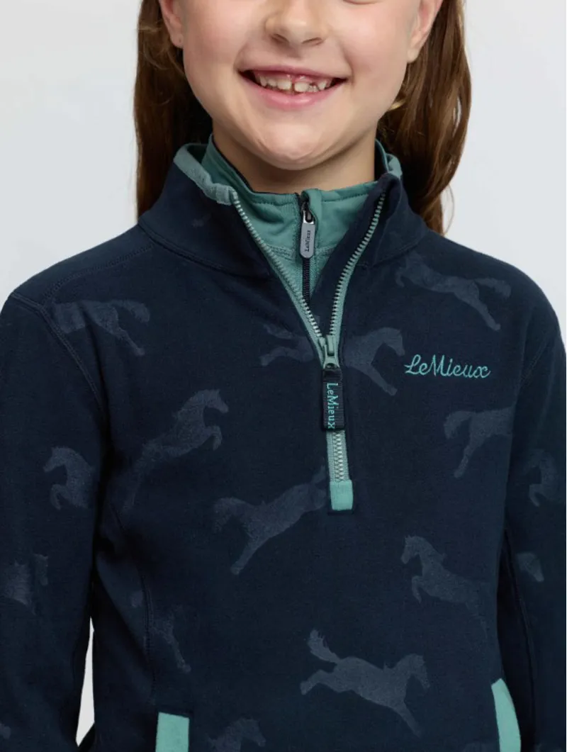 Lemieux Mini Maggie Horse Fleece Navy-1