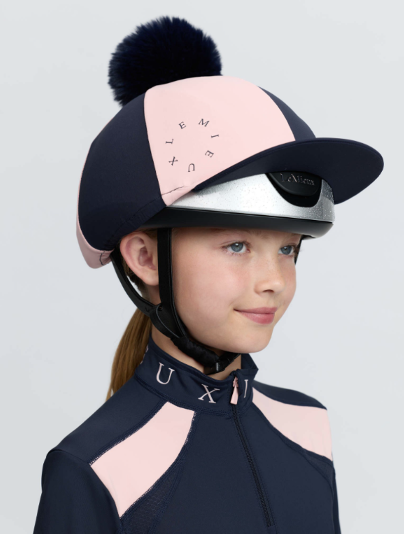 Lemieux Harlequin Hat Silk Navy/Petal
