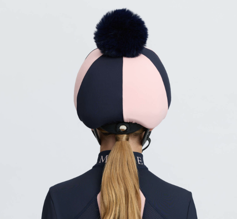 Lemieux Harlequin Hat Silk Navy/Petal-2