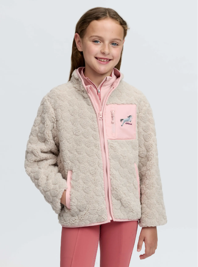 Lemieux Mini Thora Heart Fleece Stone