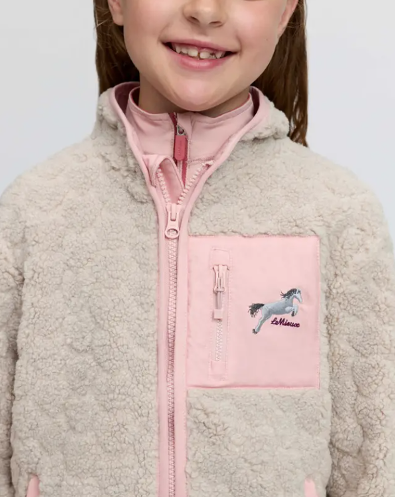 Lemieux Mini Thora Heart Fleece Stone-2