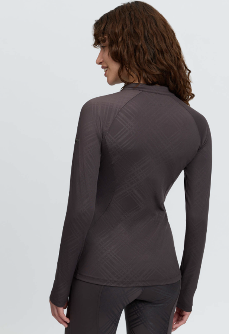 Lemieux Heritage Check Long Sleeve Base Layer Cocoa-1