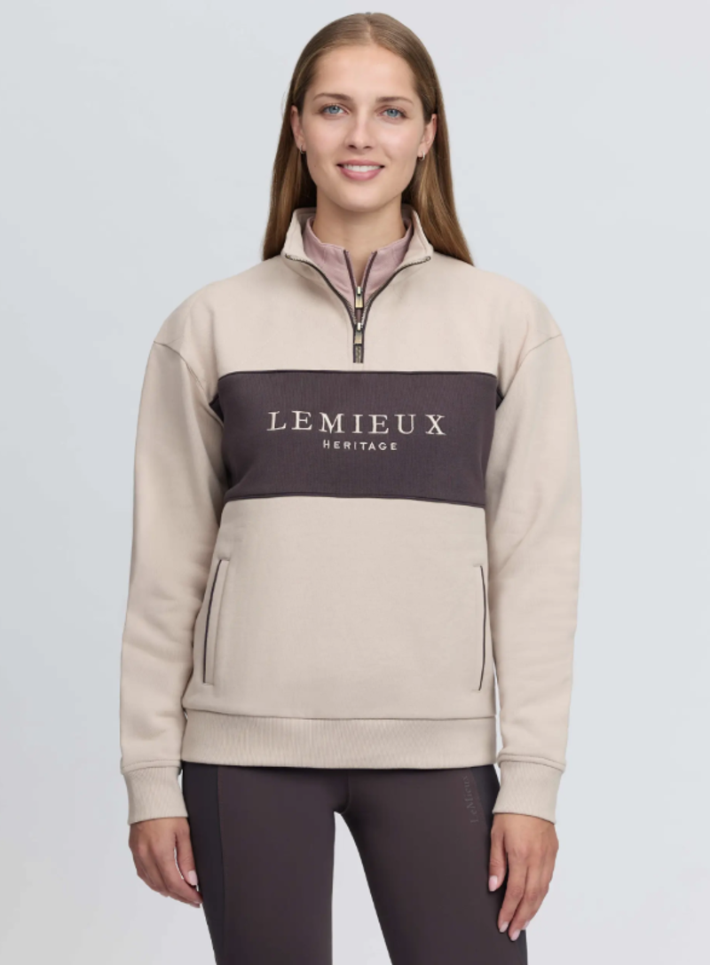 Lemieux Heritage Quarter Zip Sweat Stone