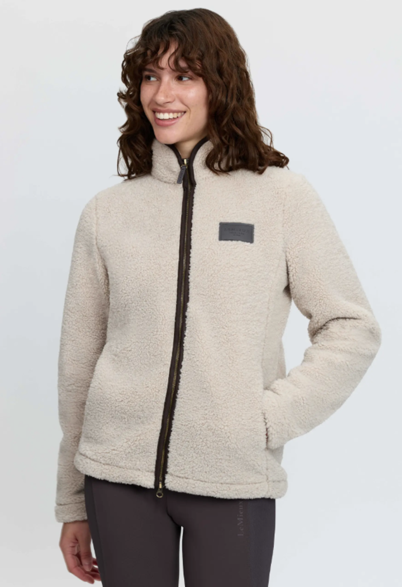 Lemieux Heritage Borg Zip Through Jacket Stone