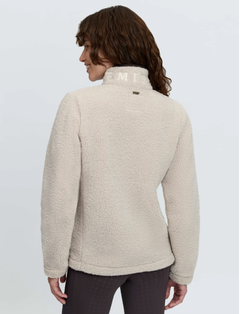 Lemieux Heritage Borg Zip Through Jacket Stone-1