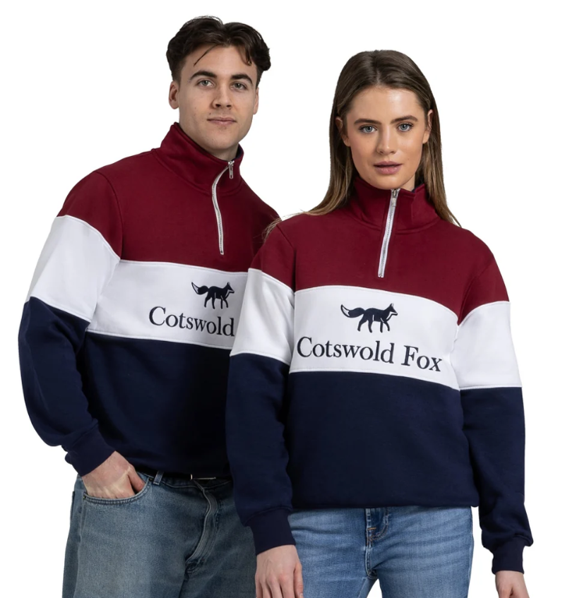 Cotswold Fox Cirencester Quarter Zip Burgundy-1