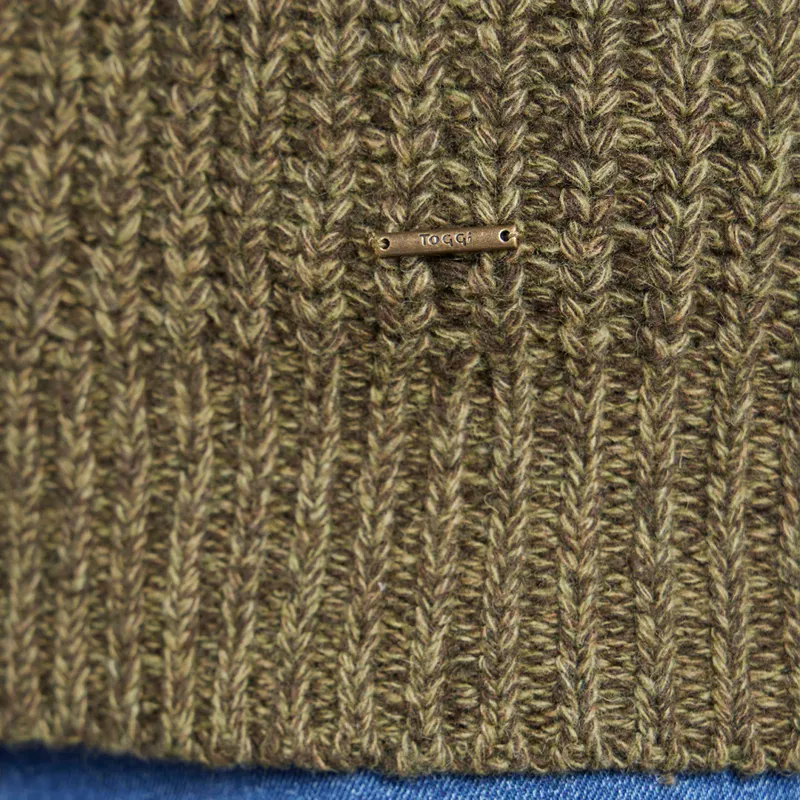Toggi Wessex Mens Chunky Knit Sweater Olive-3