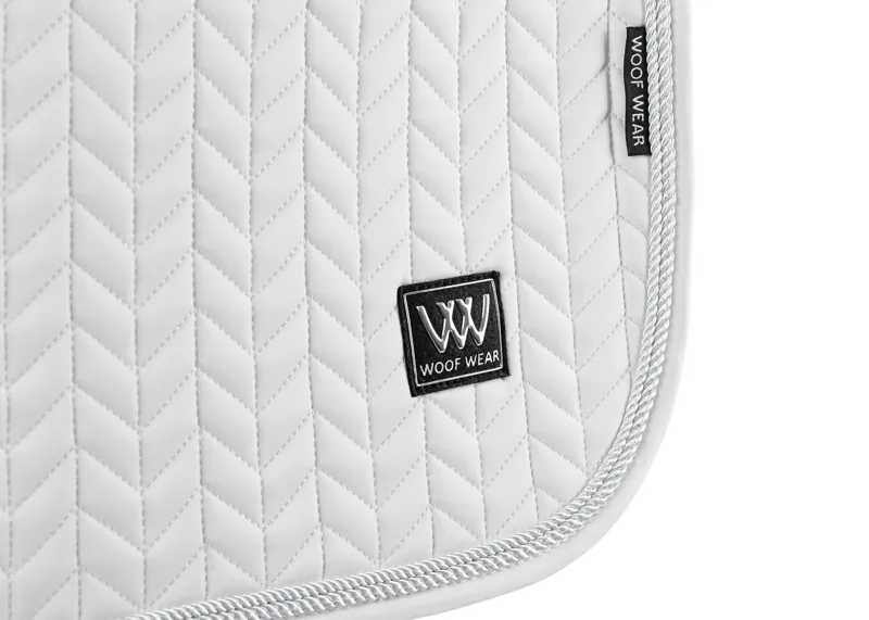 Woof Wear Herringbone Saddle Pad DR White-1