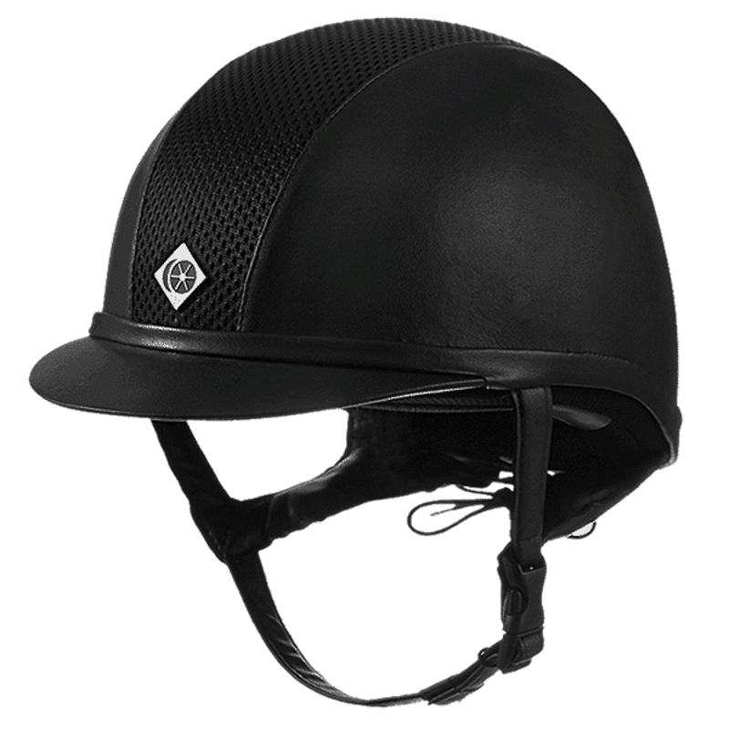 Charles Owen Ayr8 Plus Leather Look All Black