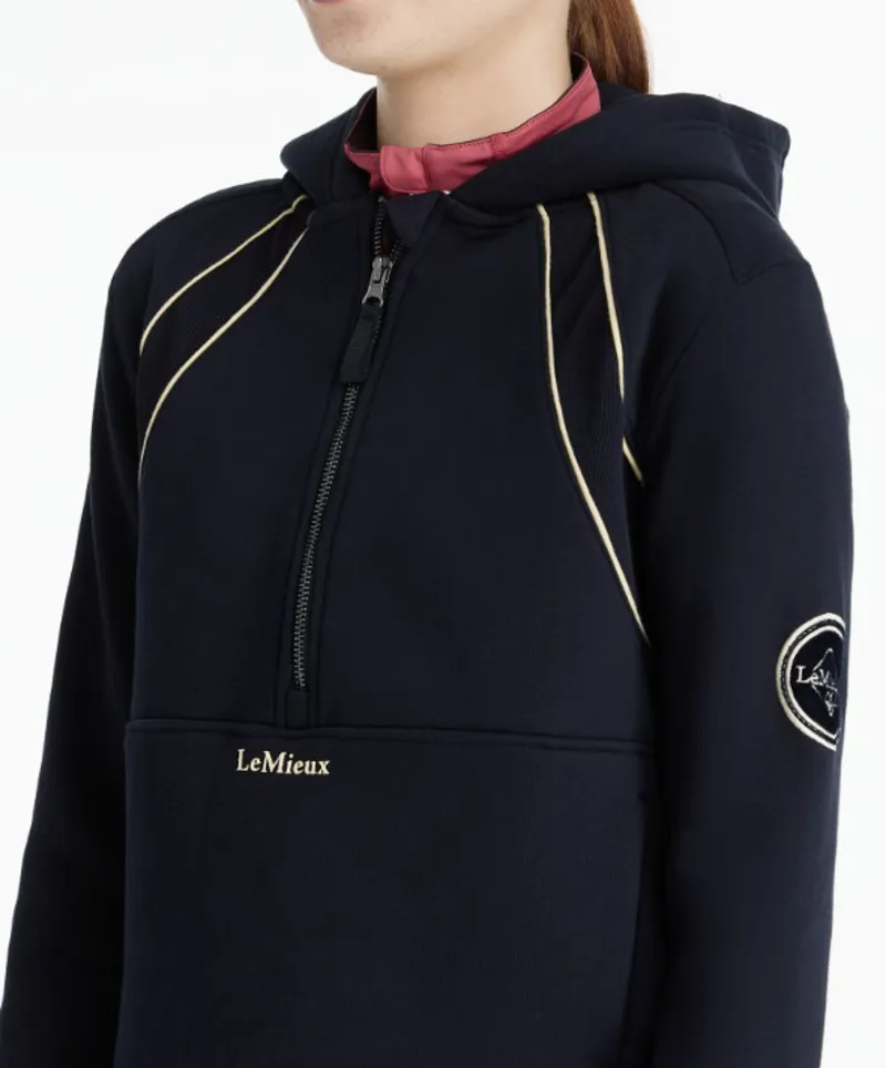 Lemieux Young Rider Hettie Half Zip Hoodie Navy-2