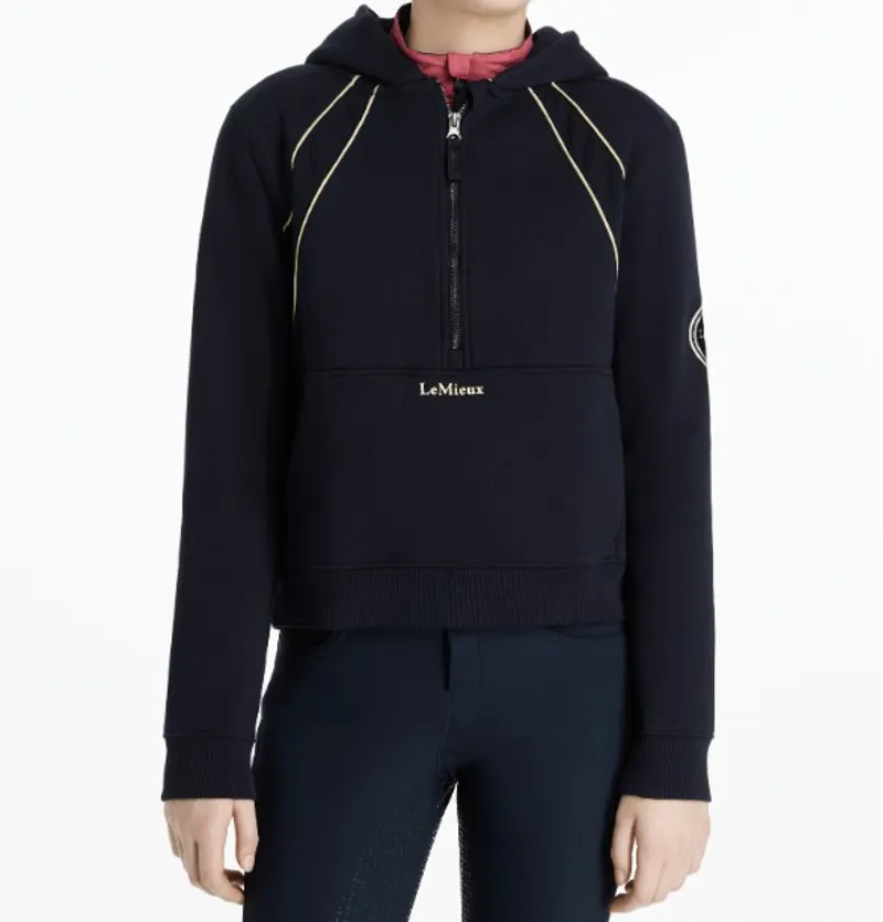 Lemieux Young Rider Hettie Half Zip Hoodie Navy