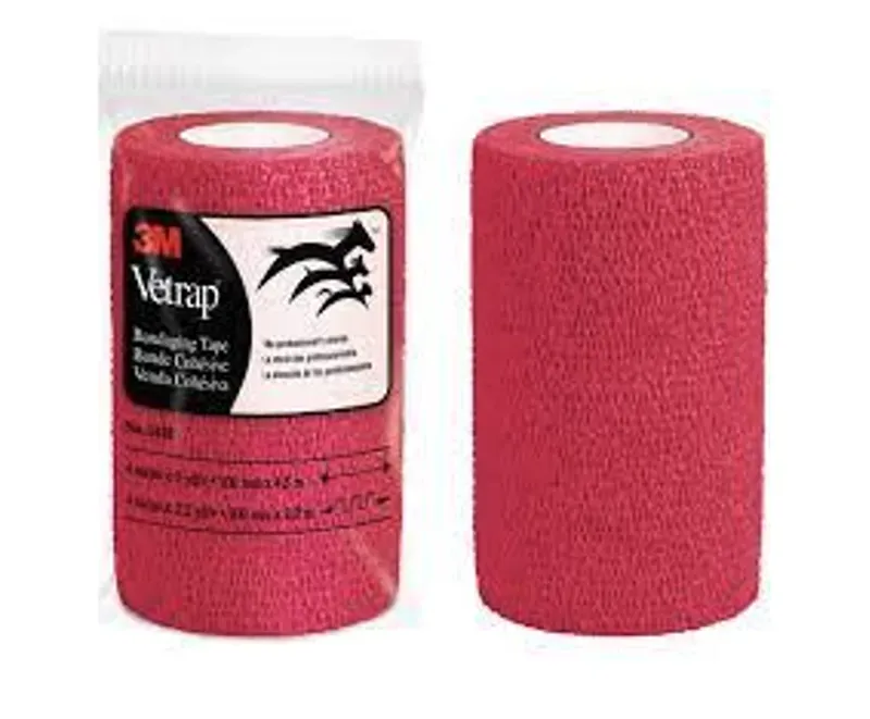 3M Vetrap Equine Cohesive 10cm Bandage in Red