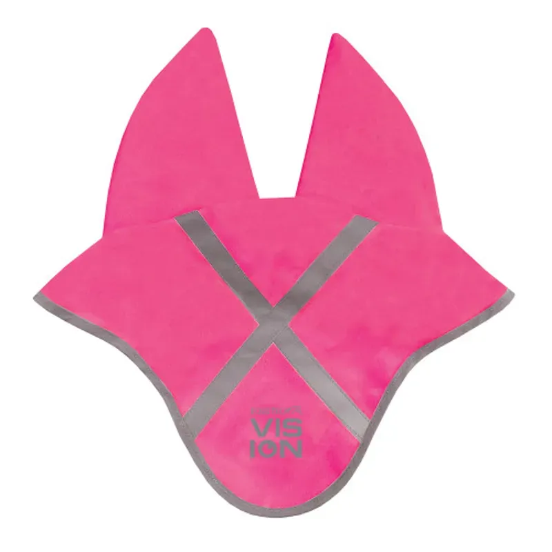 Equetech Hi-Vis Vision Acoustic Soundless Ear Bonnet in Pink