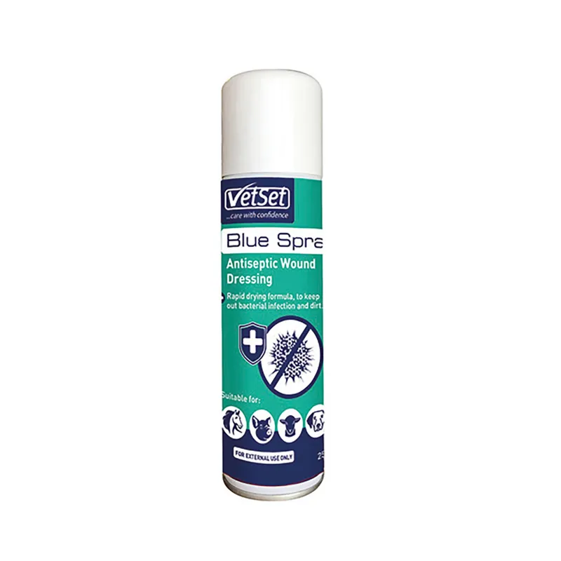 Vetset 250ml antiseptic BlueSpray