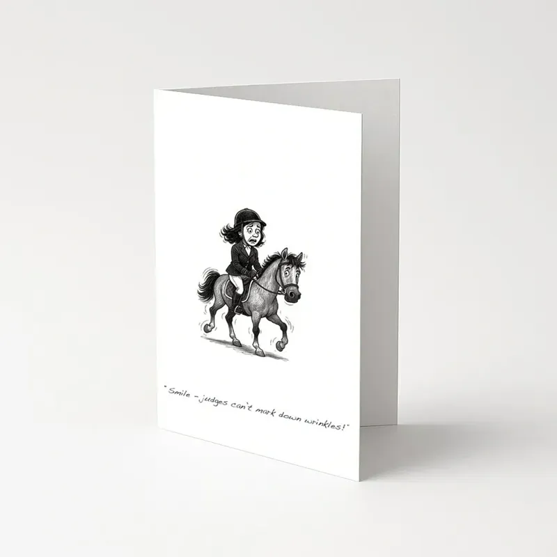 Equetech Wrinkles Greetings Card in White